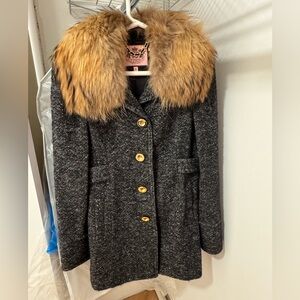 Juicy Couture Vintage Fur Coat Wool
